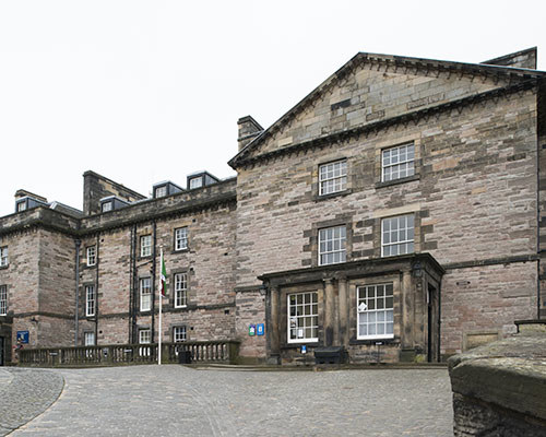 Views of the New Barracks. Built in 1796 to replace the outdated soldiers barracks in the Great Hall