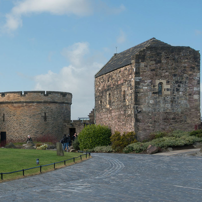 Exterior view of St Margaret's Chapel and the water tanks