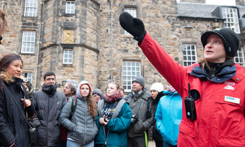 Castle Guide giving a tour